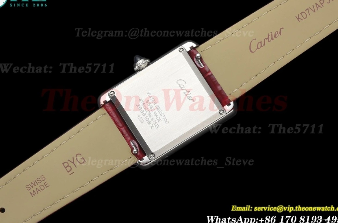 SS DRF Alligator LE Tank Leather 25.5mm Quartz Dial Red Must 0523